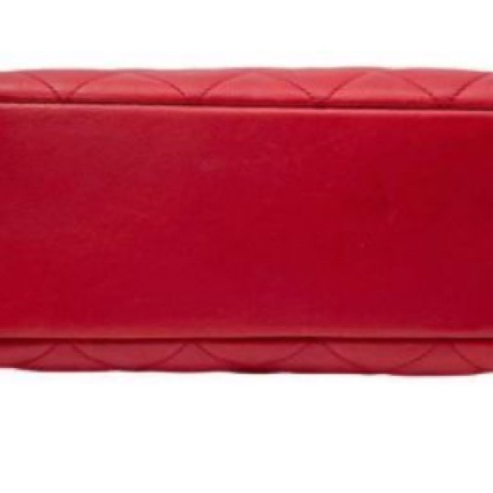 Chanel (Rare-vintage) Red Lambskin Matelasse Chain Shoulder Bag - AB condition - Picture 3 of 9